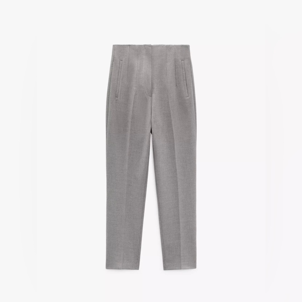 High-waisted light Gray pants